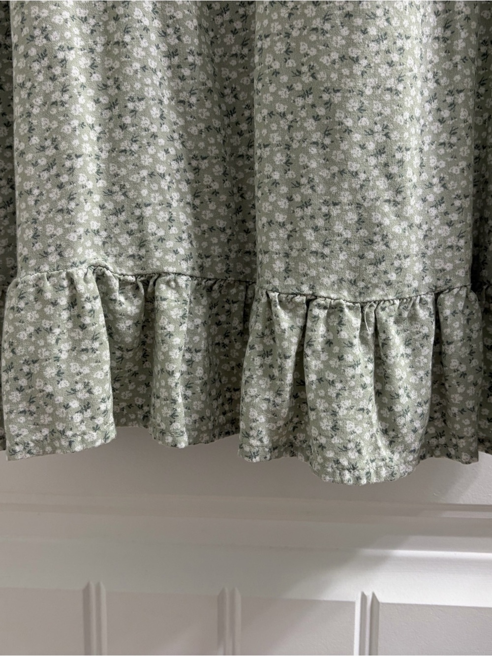 Hollister Sage Floral Long-Sleeve Knot-Front Dress Sz XS Cottagecore Prairie - Picture 10 of 10